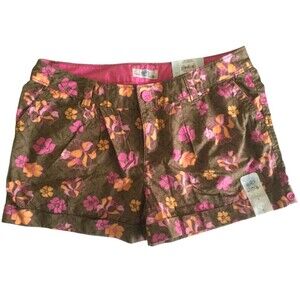 SO Women's Juniors Floral Shorts Size 5 Hot Pants Beach Walking 28" Waist NEW